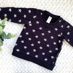 Girls H&M Star Sweatshirt (Navy) 1.5-2Y